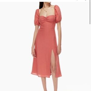 Wilfred Linen Puff Sleeve Midi